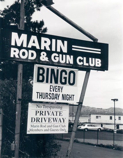 gun club, bingo sign